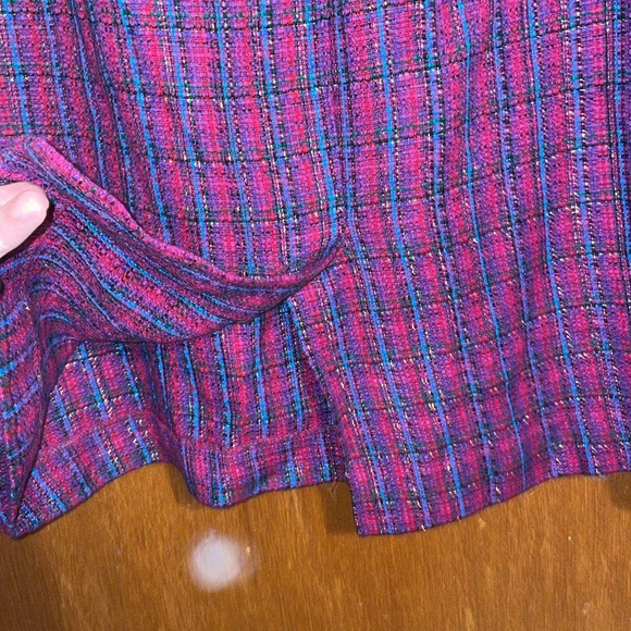 •LESLIE FAY•PINK TWEED JACKET & MATCHING SKIRT SIZE 8 (JACKET) 16 (SKIRT) EUC - Picture 11 of 16